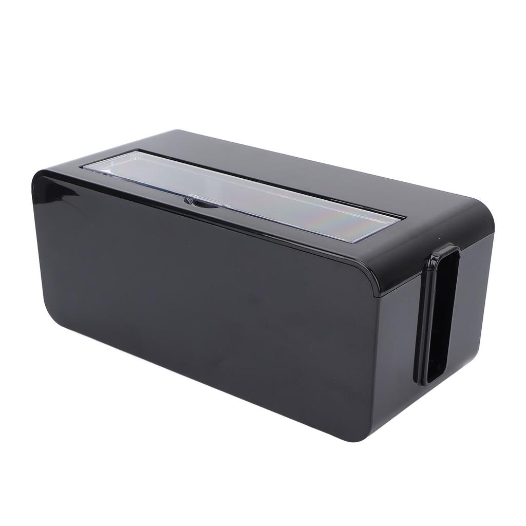 Коробка для хранения розеток, безопасная пылезащитная розетка, органайзер для проводов, пластиковая коробка для дома, средний черный