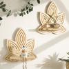 2/4 шт. Настенный держатель для цветочных горшков в форме лотоса, деревянная полка для домашнего декора, подвесная настенная полка для хранения, принадлежности для домашнего декора