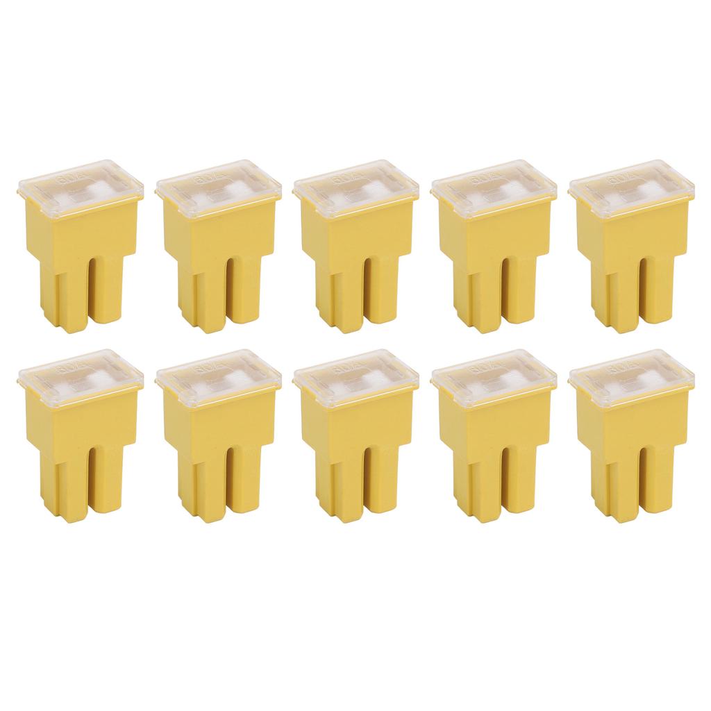 10 Pcs Fuse Female Terminal Case 60A 32V Yellow Cartridge Fuse Replacement for Automobile Truck
