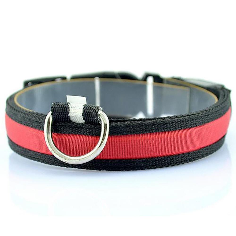 2017 светодиодный нейлоновый светильник для собак, домашних животных, ночное ожерелье, анти-потерянные мигающие блестящие ошейники для собак