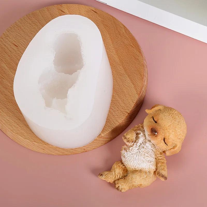 Главная Настольная машина для перевозки животных, модель украшения, мультяшный щенок, силиконовая форма, сделай сам, форма для шоколадного печенья