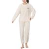 EnagmourCheripo Fluffy Flannel Pajamas with a Round Diamond Long and Comfortable for Cold Perfect for and Available In Four Women's Pattern, Thick,