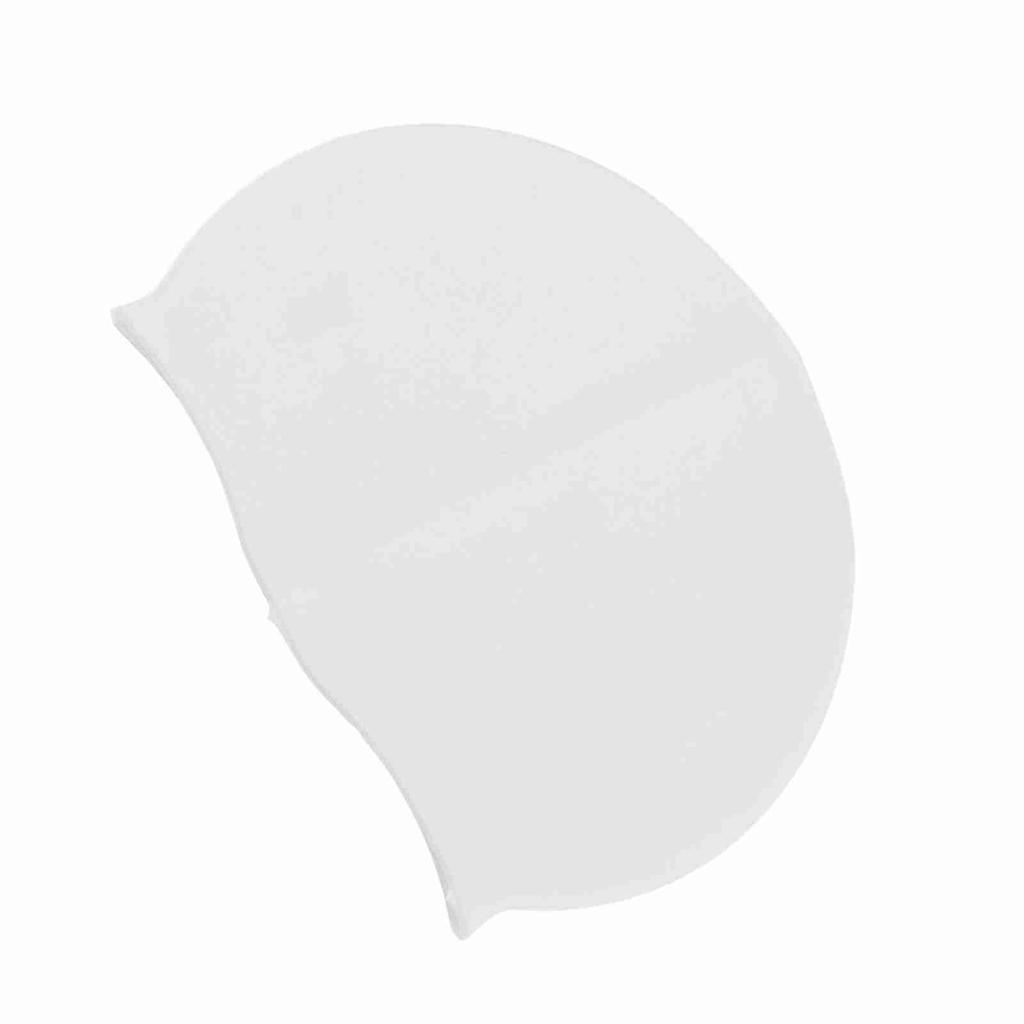 Durable Unisex Silicone Waterproof Swimming Cap Solid High Elastic Swimmer Hat White