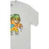 Palace Футболка FW21 Large Up, серая меланжевая, с мультяшным принтом, с круглым вырезом, коротким рукавом, унисекс, футболка PAL-FW21-391