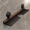 No Drill Suction Cup Bathroom Shelf Walnut Finish Over Faucet Sink Rack Heavy Duty Storage Rack  RV