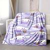 1pc Cute, Purple, Cinnamoroll RV Blanket, Digital Printed Flannel Blanket, Multi-Purpose Four Seasons Hypoallergenic Quilt for Sofa, Bed, Of