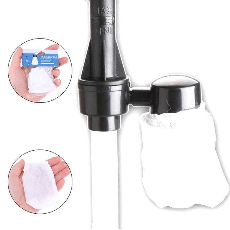 5Pcs Aquarium Filter Bag Fish Tank Mesh Cotton Elasticated Bag Cleaning Tools