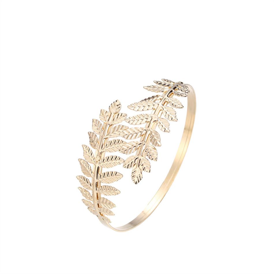 Металлическое кольцо с открытой дужкой в виде листа, панк-персоналити, широкие браслеты-манжеты, женские украшения, простое преувеличенное геометрическое кольцо