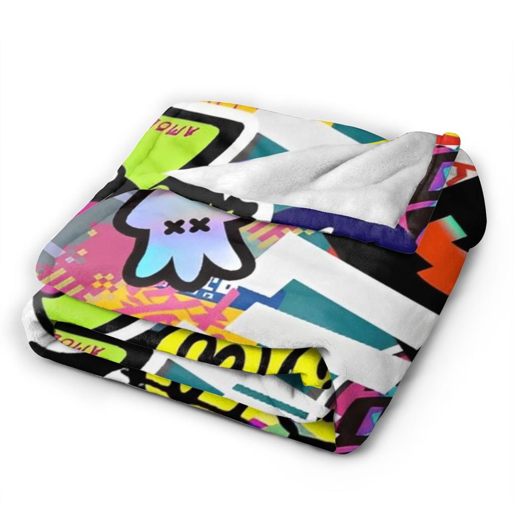 Плед Splatoon Shoot Видеоигра Легкий Теплый Пледы для Гостиной 50x60 Дюймов Разные Размеры Постельные Принадлежности Пледы