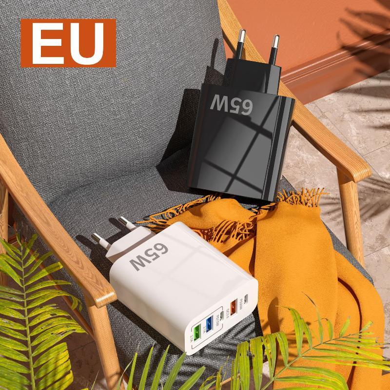 Быстрое настенное зарядное устройство 120 Вт с 3 портами USB QC3.0 и 2 портами быстрой зарядки PD для путешествий, дома, офиса, зарядки телефонов, планшетов, ноутбуков