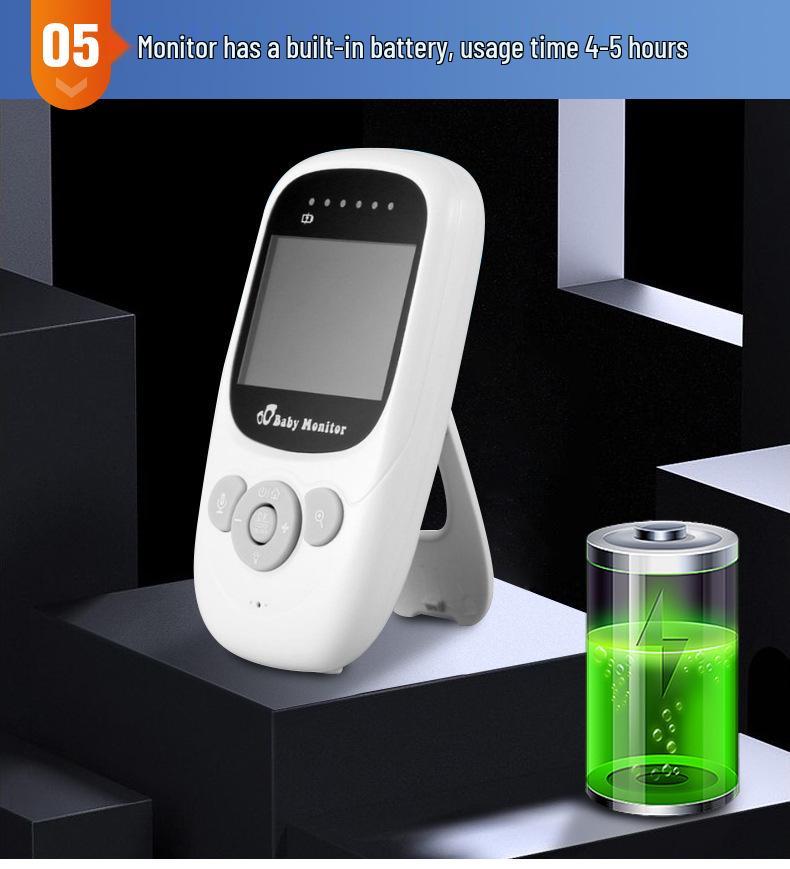 2.4-Inch Wireless Digital Baby Monitor with Temperature, Music, and Voice Control