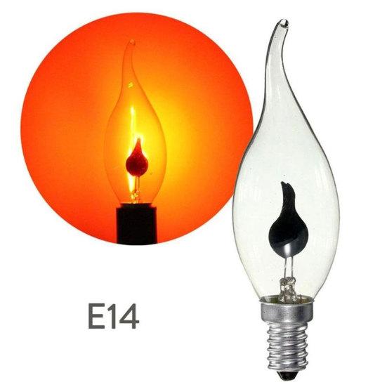 3W 220V E14/E27 Моделирование мерцания Светодиодная лампа с пламенем свечи Декоративная лампа