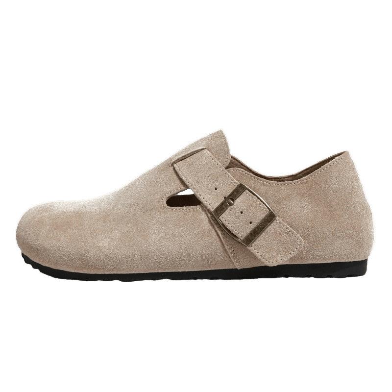 Санси цельная коровья кожа увеличение внутренней высоты мягкая подошва ретро одинарные туфли на толстой подошве с закрытым носком женские