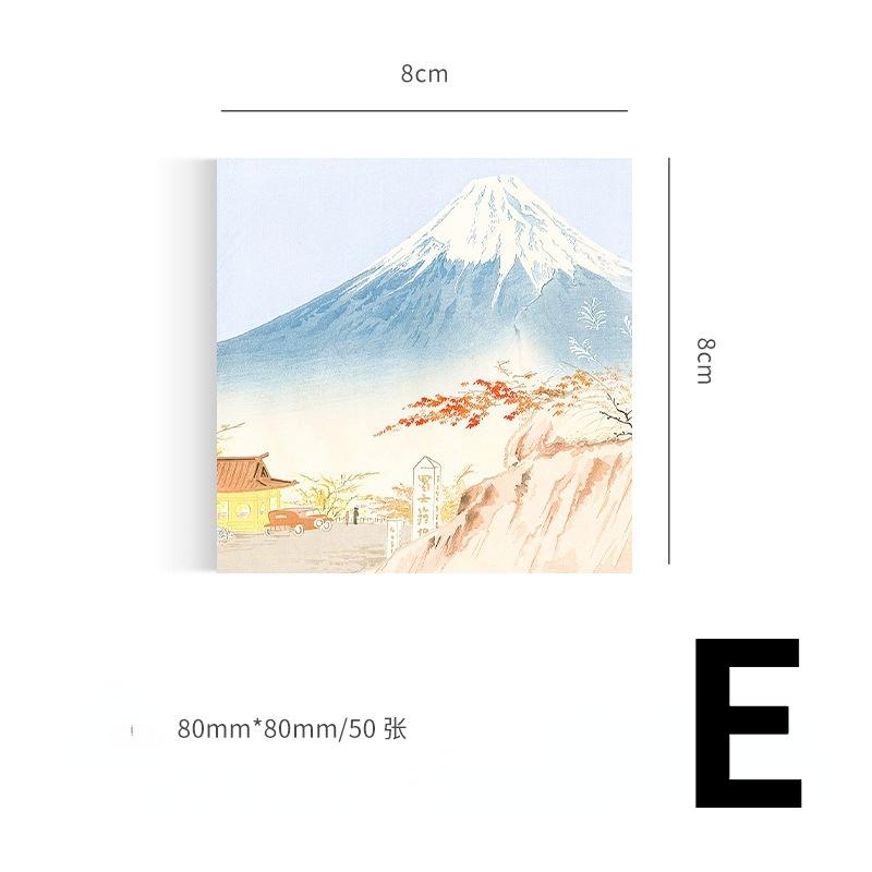 50 листов/книга Бумага для заметок с изображением всемирно известной серии картин Нелипкая бумага для заметок Канцелярские принадлежности Украшения Блокнот