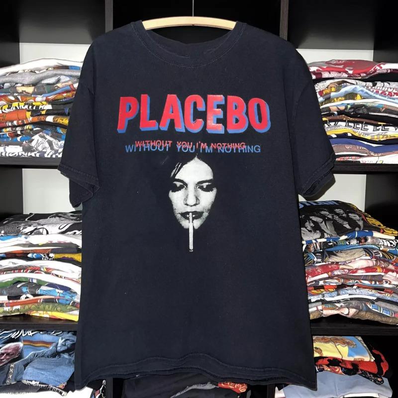 Футболка Placebo Band с принтом "Без тебя я ничто" для унисекс, летняя, новая, унисекс, повседневная, хлопковая футболка