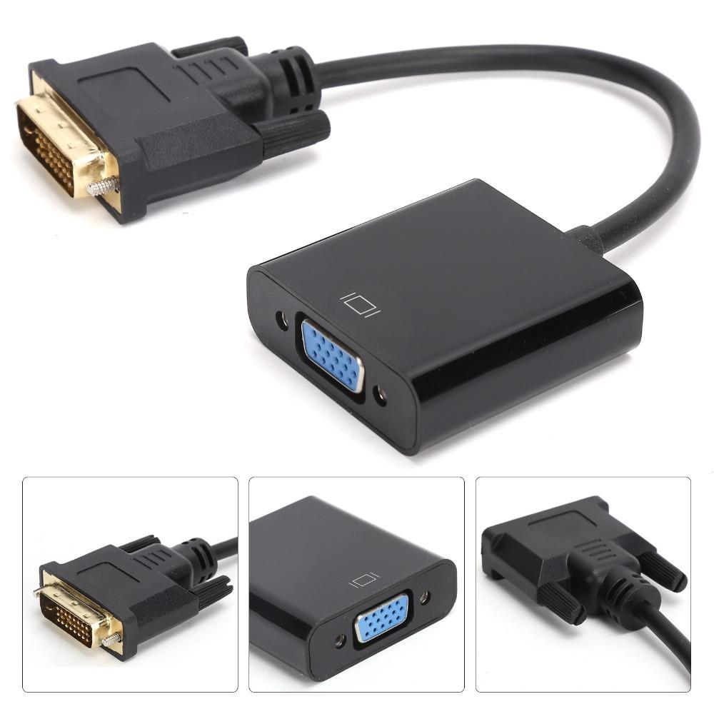 Plug and Play DVI Male to VGA Female Adapter Conversion Cable for Desktop Tablet Computer