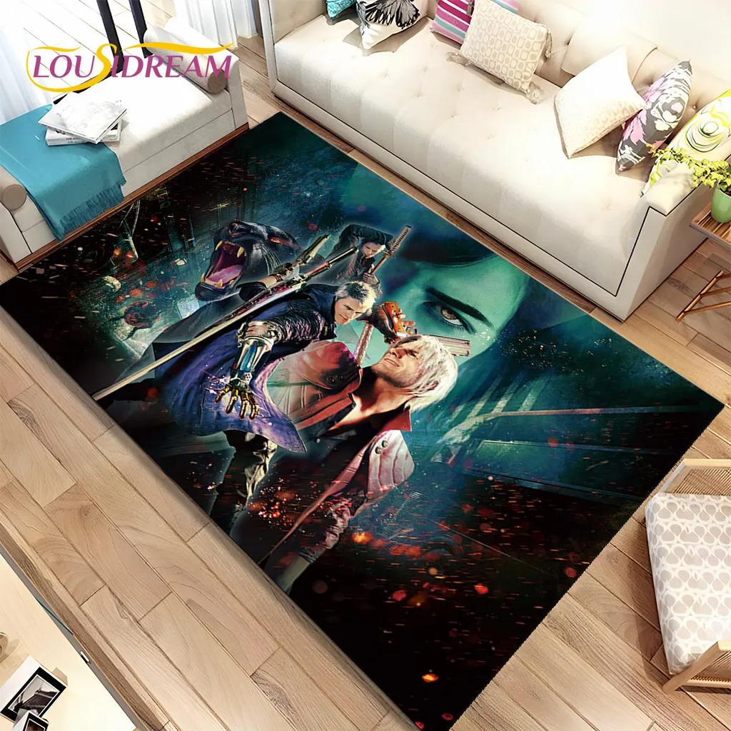 3D HD D-Devil May Cry DMC Game Gamer Коврик, Коврик для дома Гостиная Спальня Диван Коврик Декор, детский нескользящий напольный коврик