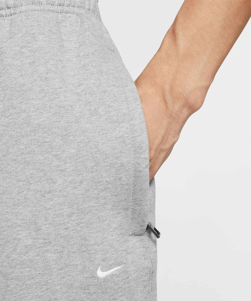 Nike Штаны с манжетами Solo Swoosh из флиса M - Темно-серый меланж:Светло-дымчатый серый:Белый / Hv1089-063