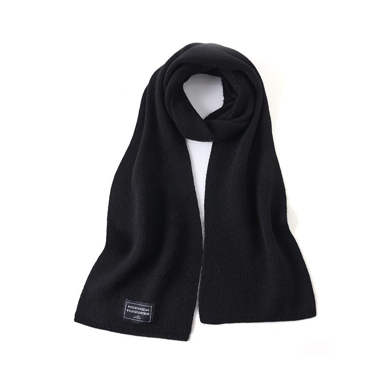 2025 New Small Wide Wool Scarf Solid Color Simple Versatile Shawl Fashion Autumn and Winter Warm Scarf