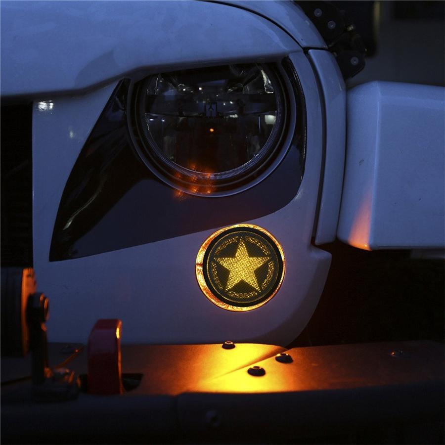 2 шт. Желтый светодиодный указатель поворота в стиле Five Star для Jeep Wrangler JK 2007-18