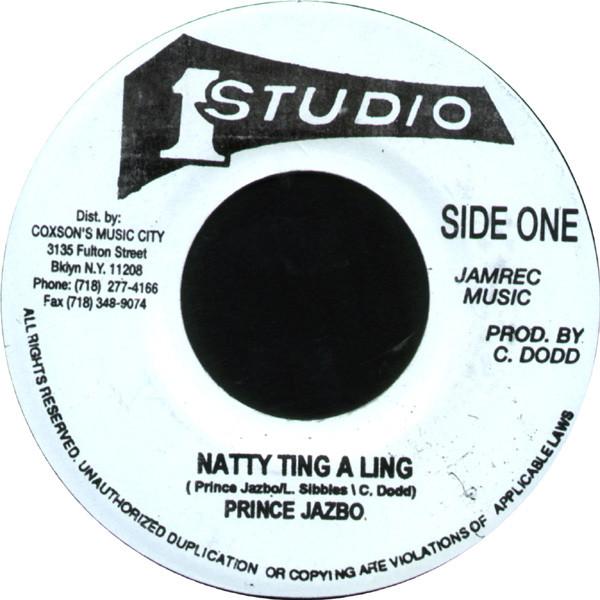 7-дюймовая пластинка PRINCE JAZZBO Natty Ting A Ling NONE Studio One Ямайка Регги Ска Даб Б/у