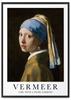 Poster In Frame Vermeer Girl with a Pearl