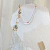 Имитация жемчуга Женское украшение Ханфу Ювелирные изделия Длинная подвеска-кисточка Аксессуары для ципао Сплав Ципао Прессованный лацкан