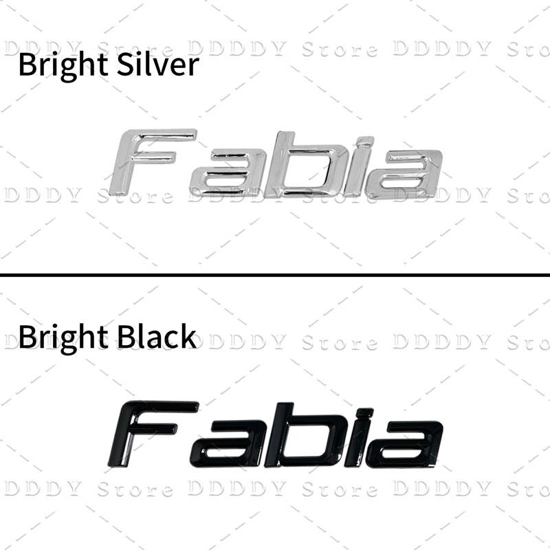 JBIW9 Car 3D Metal Decor Sticker For Skoda Octavia Fabia Rapid 4x4 Kodiaq Superb Letter Logo Rear Trunk Fender Accessories
