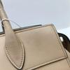 [Pre-Owned] Esplanade Beige Calfskin Crosshatch Tote Shoulder Crossbody Bag Gold Hardware Detachable Strap - Good #1BX7O0
