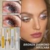Glitter Mascara Sequins Shimmering Curling Lashes Non-Smudging Long Lasting Mascara Eye Makeup for Party