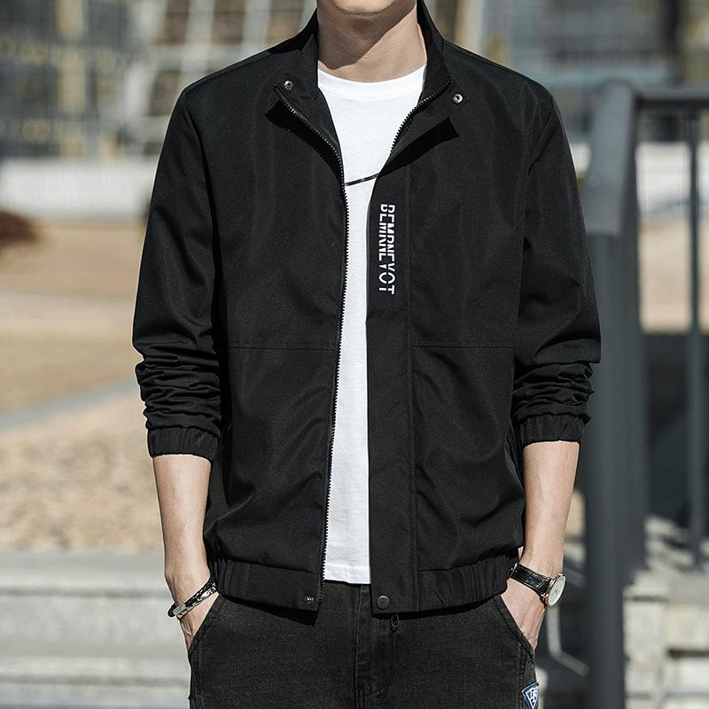 Men's Casual Jacket Youth Fashion Jacket Thin Section Stand-up Collar Fall Jacket Men's