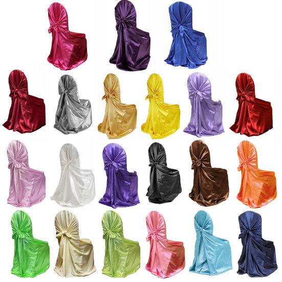 Чехол на стул пыленепроницаемый съемный атласный чехол с юбкой на спине, защитный чехол на стул с завязками, принадлежности для вечеринок и мероприятий