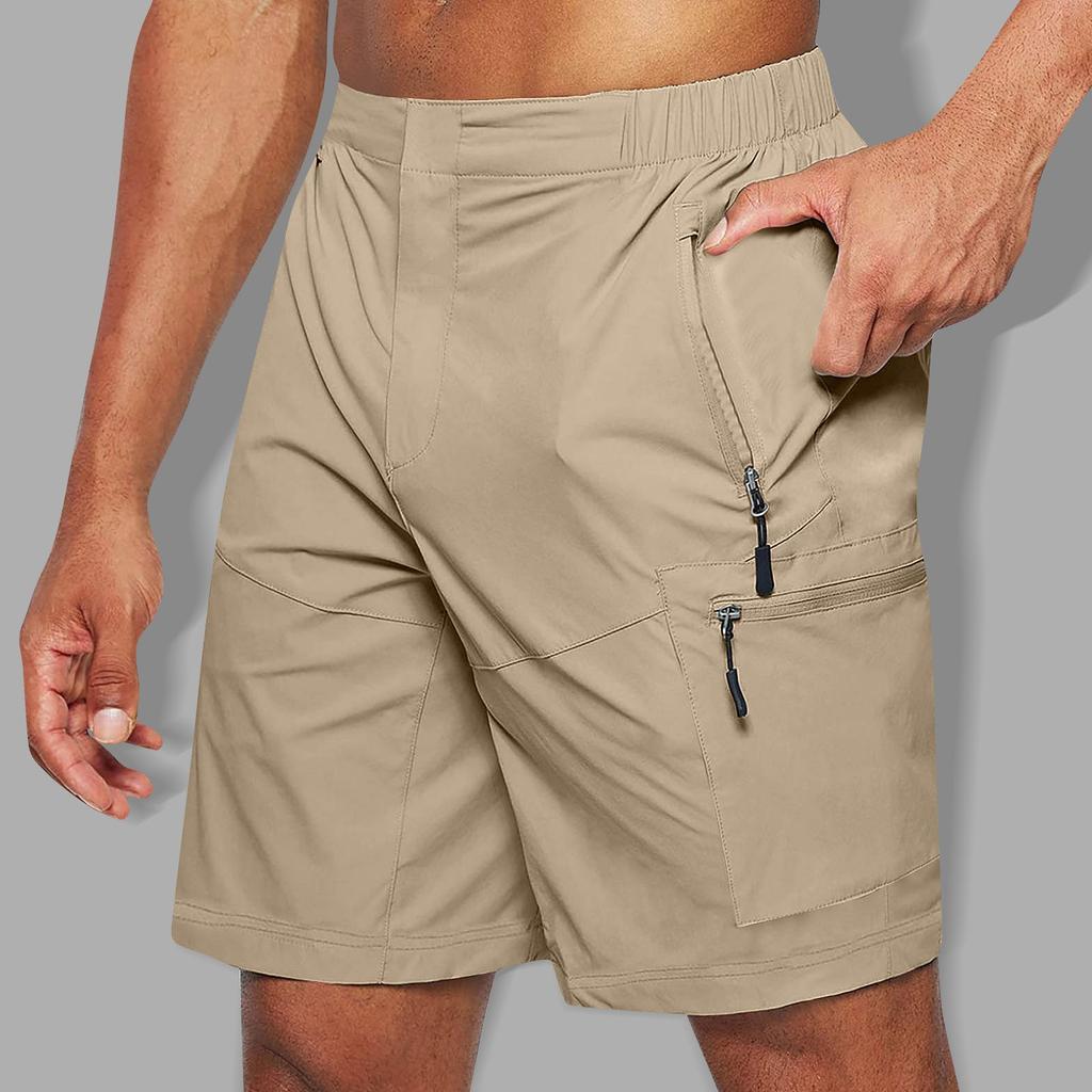 Мужские летние модные повседневные брюки большого размера с несколькими карманами, хлопковые рабочие шорты