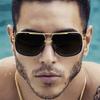 Classic Brand Designer Flat Top Mirror Sun Glasses Square Gold Male Female Superstar Oversized Men Sunglasses Women