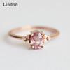 Классическое кольцо Lindon для женщин с цирконом круглой формы, подарок на свадьбу, размер 6-10