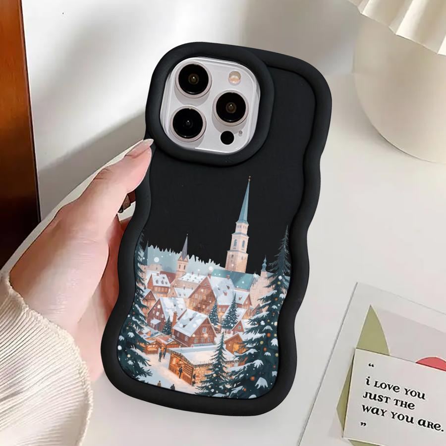 Чехол для iPhone 16 Pro Max 8 12 14 15 Plus 11 XR 13 17 Air Мягкий чехол для телефона Рождественский Санта-Клаус