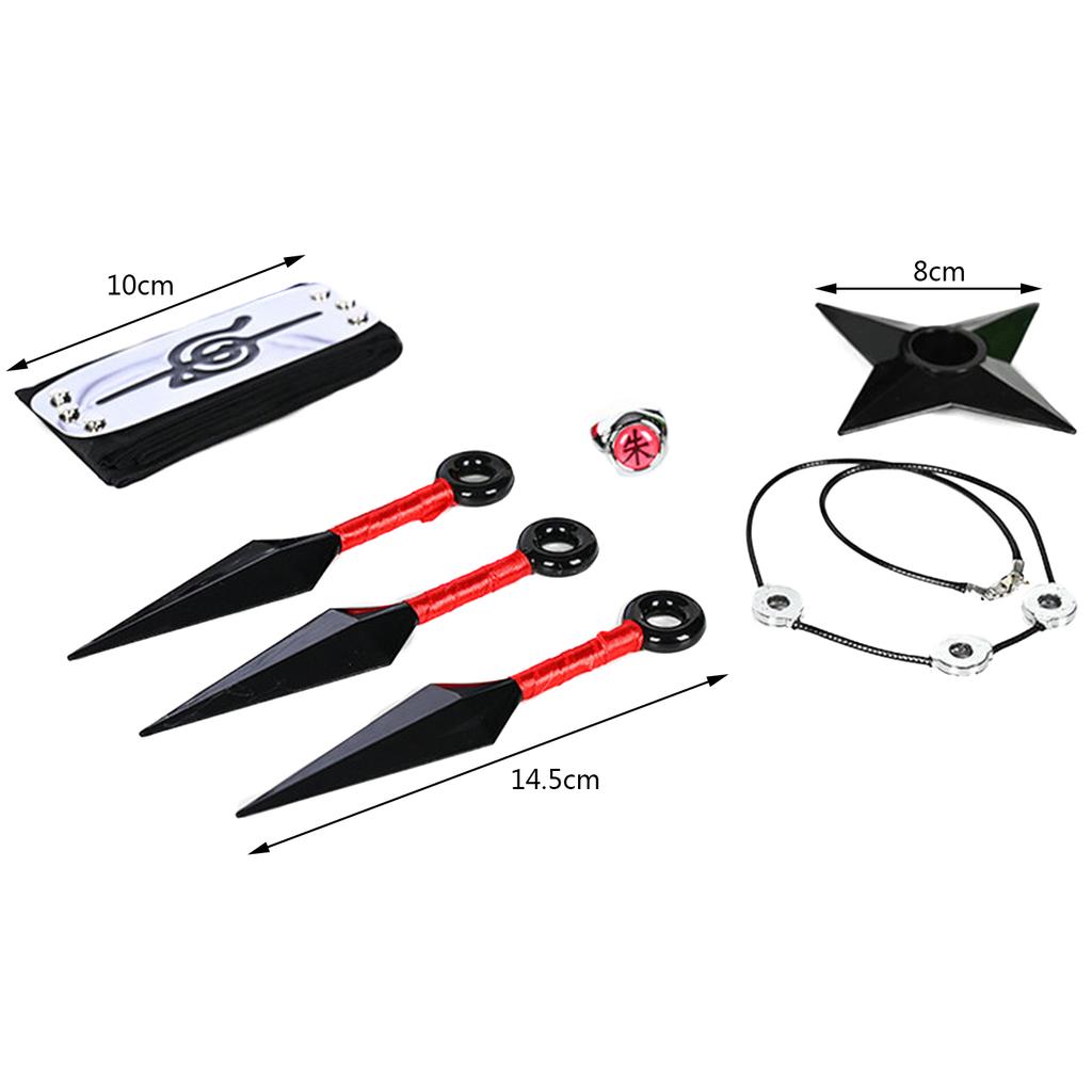 New Ninja Naruto Costume Include Headband Necklace Ring and Armys for Cosplay