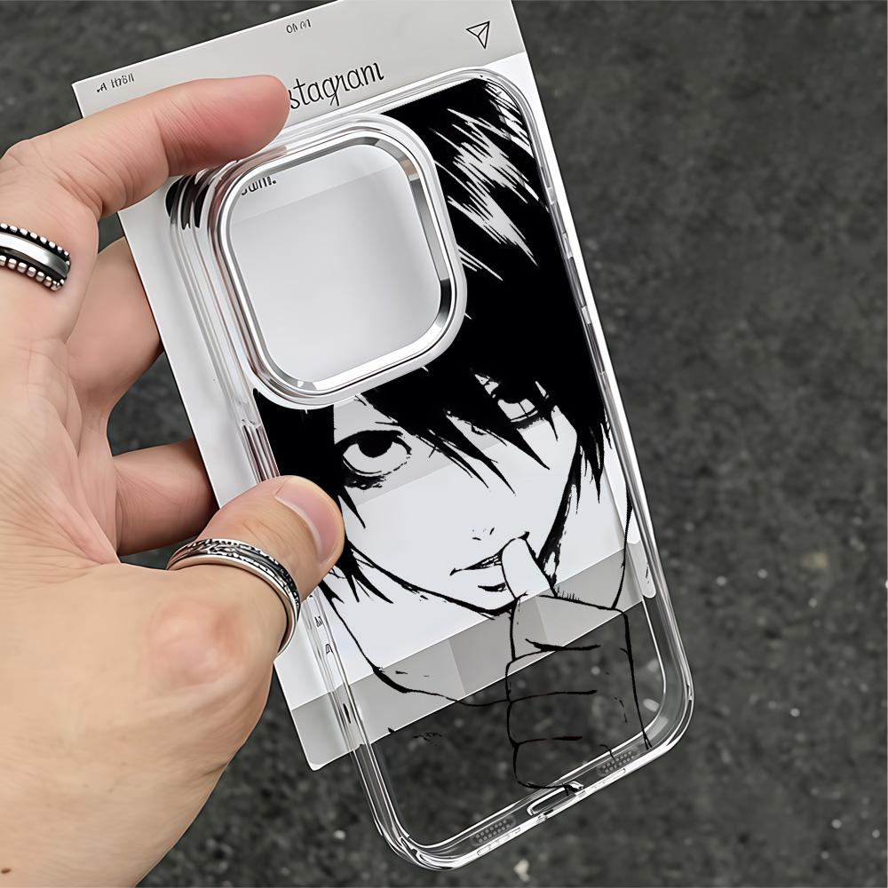 Чехол для телефона Аниме D-Death Note Для iPhone 17 16e 16 15 14 13 12 11 mini Pro Max X XR XSMAX 8 7 Air Plus Прозрачный Мягкий Чехол