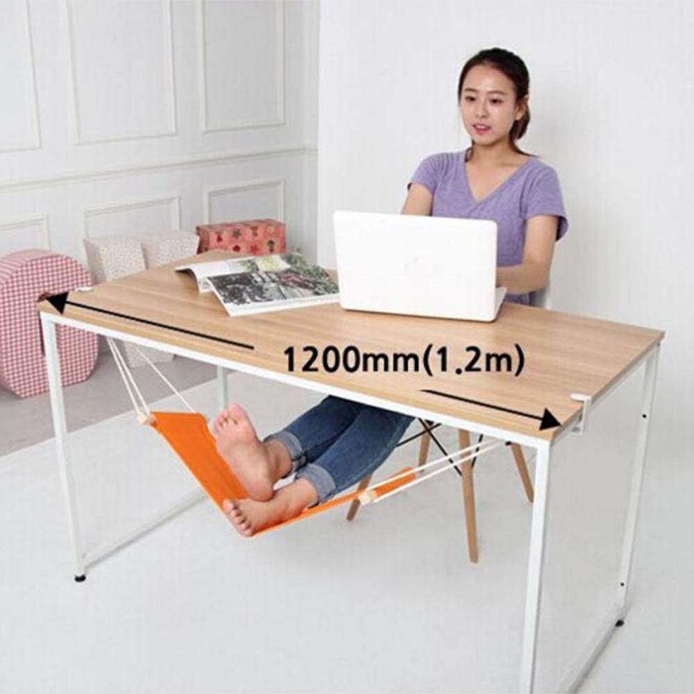 Foot Hammock Under Desk with Metal Hooks Footrest Adjustable Desk Foot Rest Hammock Relaxing for Office Home Use