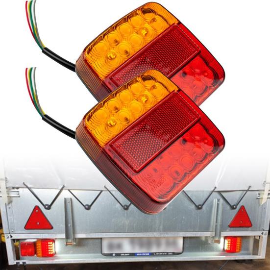 LED Magnetic Towing Tail Lights Wireless LED Trailer Lights Kit High Lumens Super Bright IP67 Waterproof Car Rear Lights