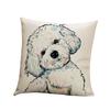Fashion Cartoon Dog Waist Throw Cushion Cover Linen Pillow Case Home Sofa