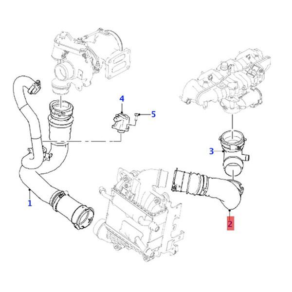 T2H9507 HX736F073A Турбокомпрессорный шланг для Jaguar XE X760