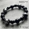 Size Strongest Four Divine Beasts Bracelet Morion Matte Onyx Four Divine Beasts Silver Carved Onyx Natural Stone Power Stone Bracelet Comes with