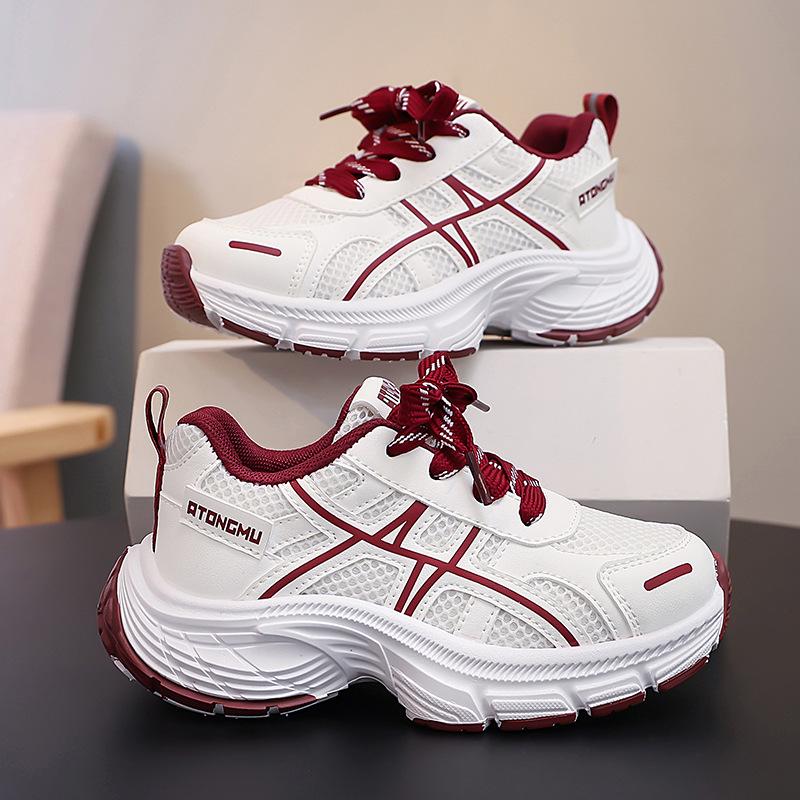 Детские кроссовки с крупной сеткой - Стиль Весна/Осень 2026, Универсальные и модные повседневные туфли для мальчиков и девочек младшего школьного возраста