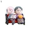 Mini Park Bench Grandpa Grandma Model Miniature Landscape Garden Decor Ornament ARI