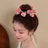Elastic Crocheted Flower Scrunchies Handmade Sweet Hair Tie Cute Knitted Hair Rope  Ponytail Band