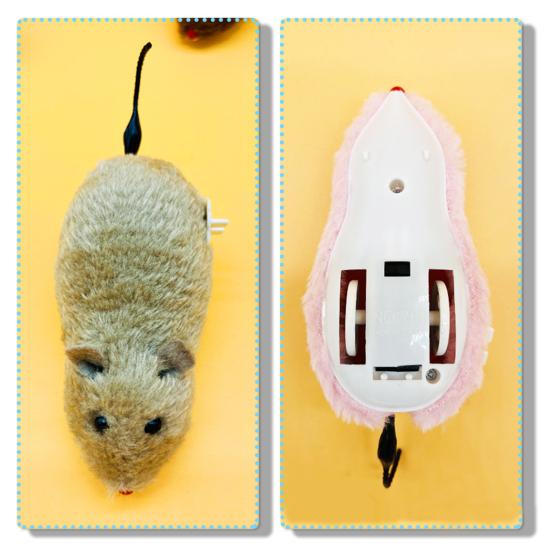 Wind-Up Mouse Cat Toy Realistic Furry Mouse Interactive Pet Toy Funny Moving Mouse for Chasing And Pouncing Play Stimulates Cats Hunting Instincts