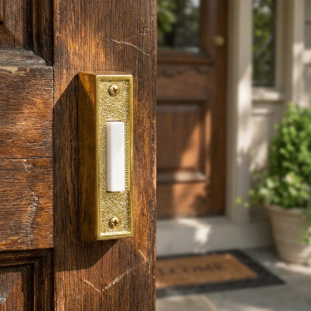 Sturdy Solid European Style Door Bell Plastic Material Wall Mount Doorbell Entrance Wall