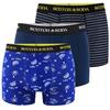Scotch&Soda Bokserki Męskie 9 Sztuk Bawełna Paski Wzór Kolor Mix Rozmiar Xl