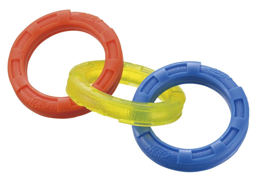 Richell Dog Toy Nerf Dog Three Ring Tag 10.5i